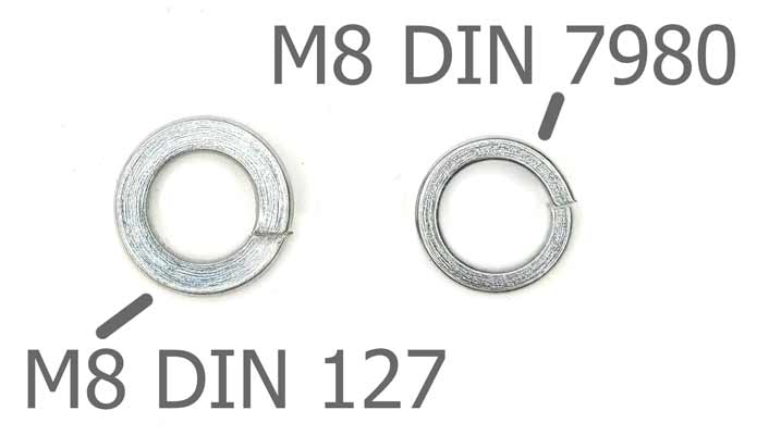 сравнение шайб DIN 7980 DIN 127