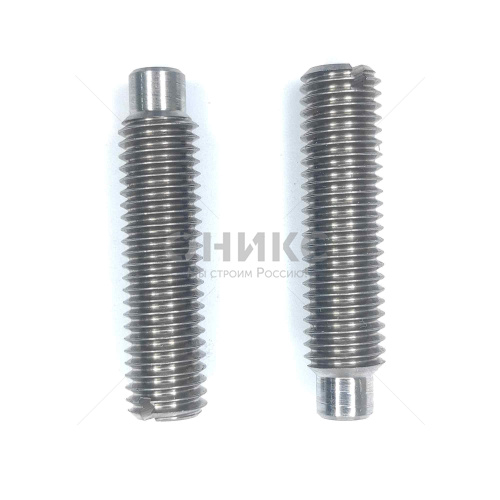 DIN 417 винт установочный с цилиндрическим концом и прямым шлицем сталь без покрытия М5x10 - Оникс