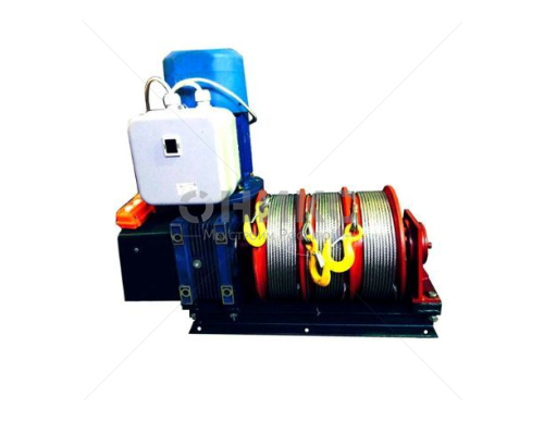 Лебедка электрическая червячная ЛЭЧ-0,3-9,5-3 с рукояткой аварийного привода (с канатом 10 м) - Оникс